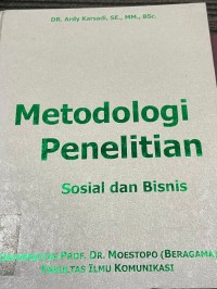 Image of Metodologi penelitian sosial dan bisnis