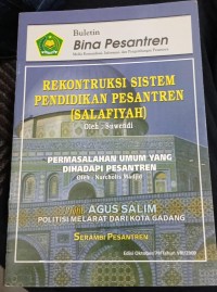 Image of Rekontruksi sistem pendidikakn pesantren:Salafiyah