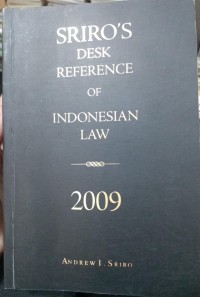 Image of Sriros's desk reference of Indonesian law 2009